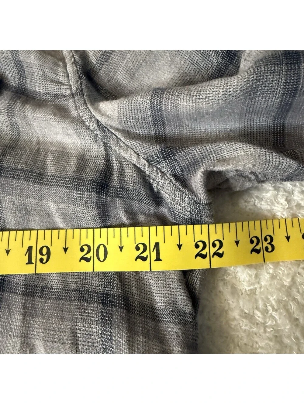 TravisMathew Gray Plaid Button Front Shirt Large Rayon Cotton Lightweight